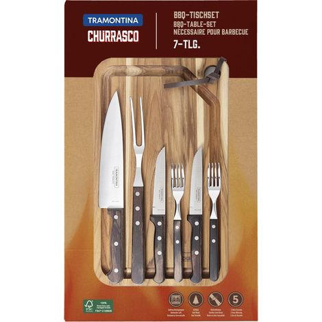 Tramontina BBQ-Geschenkset 7-teilig Grill-Werkzeuge