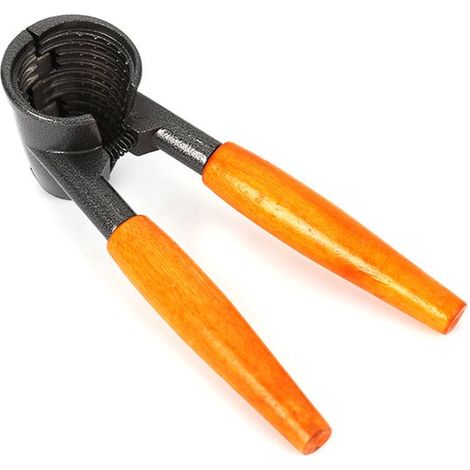 Elegantes pinzas con mango de madera que permiten aplicar fuerza con facilidad. Una herramienta para romper nueces y pelar nueces (1/5)