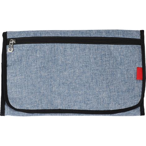Lot de 2 tapis de change bébé imperméables lavables réutilisables bleu pour nourrisson avec sac de rangement (1/5)