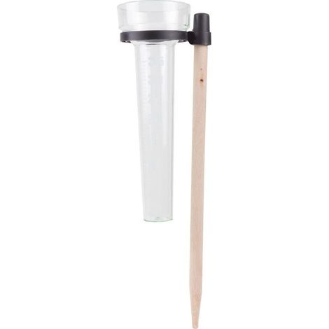 Pluviomètre en verre avec support 36 cm pour jardin (1/2)