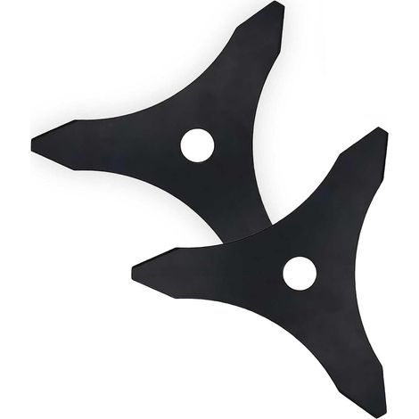 Brushcutter Disc, 2 Pieces 3 mm Thick Brushcutter Blade, Three Teeth Thermal Strimmer Blade, 1 Inch Diameter, for Lawns and Gardens, Reinforced Version (1/5)