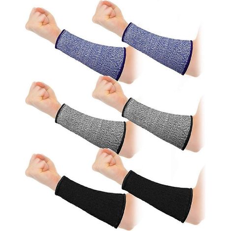 Lot de 3 paires de protège-bras pour peau fine et contusions, manchons de protection contre les coupures et les brûlures de niveau 5 (1/5)