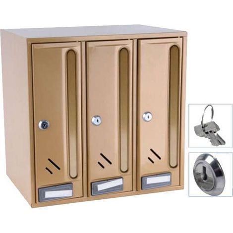Casellario Verticale 3P Acciaio Bronzato