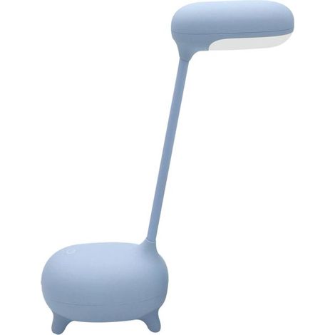 Lampe de chevet enfant - AVIZAR - SINKI Girafe Bleu - Cou pliable 360° - Secteur & batterie 4h - 3 températures LED réglables (1/5)