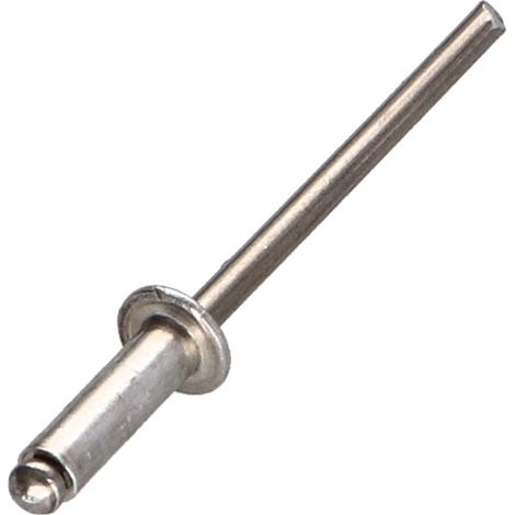 Rivet aveugle tout alu 4X20 Epaisseur de serrage 14 à 16 Tête plate TA