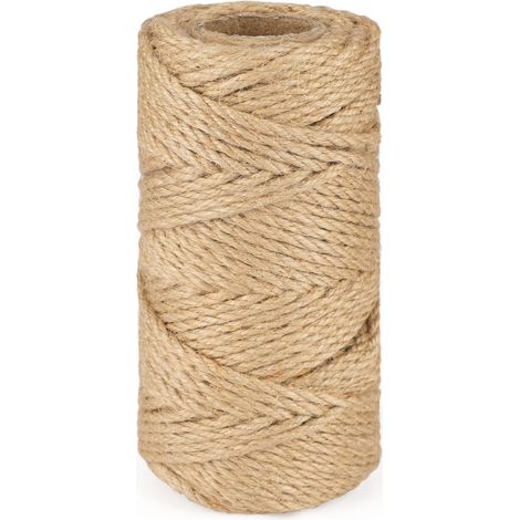 Corde de Jute Ficelle 5 mm 50 Mètres Corde Chanvre pour Bricolage, Jardinage, Décoration d'intérieur, Emballage (1/5)