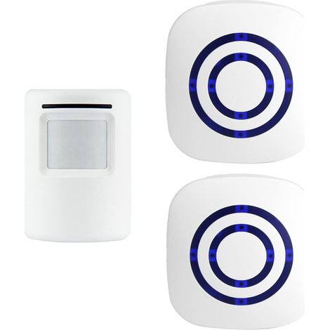 Sonnette de Porte avec Détecteur de Mouvement pour Bureau/Magasin, Alarme de Sécurité Sans Fil pour Allée de Maison
