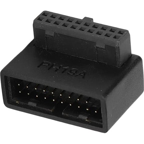 Adaptateur USB 3.0 à 90°, circuit imprimé multicouche, installation facile, adaptateur secteur 19/20 broches PH19A (1/5)