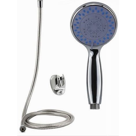 Cleafe - Kit Doccetta Doccino Soffione Bagno Doccia Tondo Con Laccio 1,8mt Staffa 69059 - (1/3)