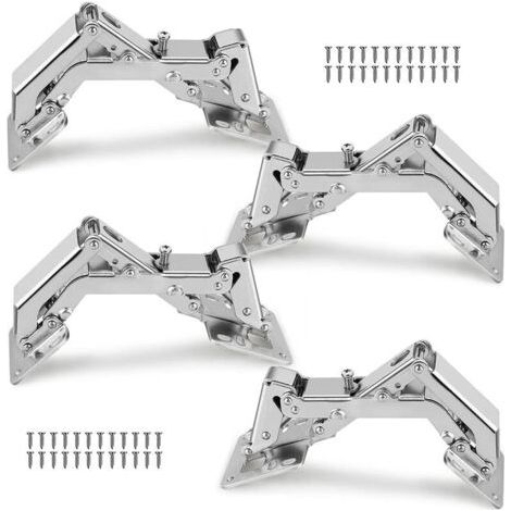 Charnière hydraulique grand angle sans trou avec amortissement Charnière hydraulique sans trou Charnière à coussin grand angle sans trou Convient pour salle d'outils (1/4)
