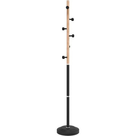 Porte-manteau noir, 177 cm, fer thermolaqué (1/5)