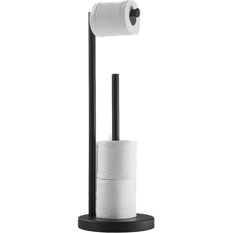 Freestanding Toilet Paper Holder - No Drilling - Black 58 cm (1/5)