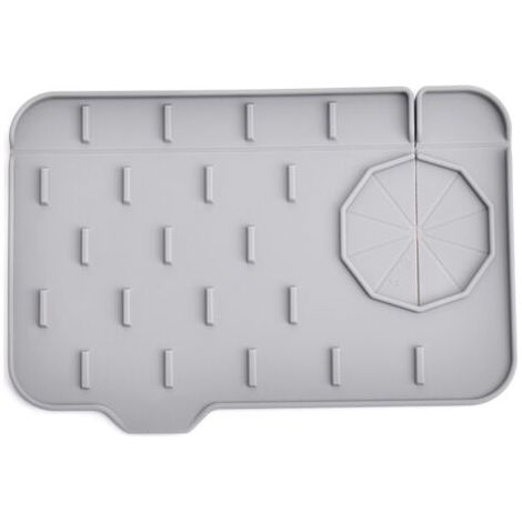 VtiziklTapis de robinet en Silicone poignée de robinet de cuisine plateau d'égouttement Double face à l'aide de tapis de robinet tapis de vidange d'évier garde-boue (1/4)