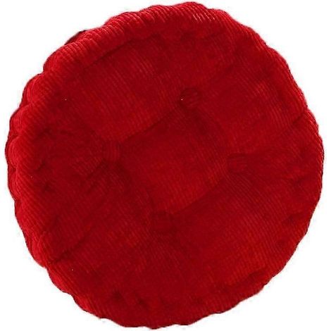 Dickes, rundes Kissen für Sofa, Sessel, Bett oder andere Sitzgelegenheiten, rundes und flauschiges Dekokissen – Rot (1/5)