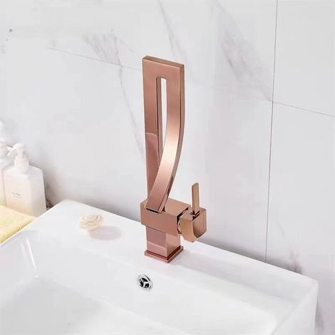 Andyou – Stainless Steel Wall-Mounted Kitchen Faucet – 360° Swivel – Rose Gold Finish – Dual Hot and Cold Water – Easy Installation (1/3)