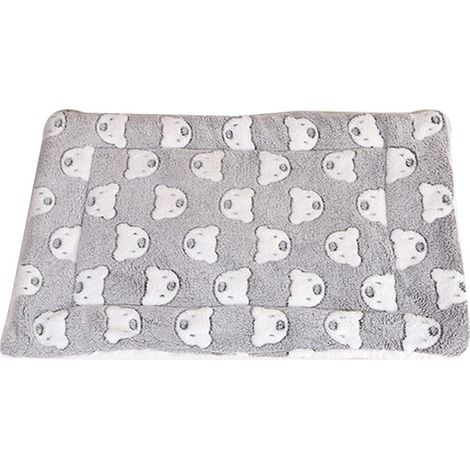 Matelas thermique pour chats / chiens, Laine, 30x40 cm, Gris/Blanc, polyvalent et pratique, pour un usage quotidien (1/3)