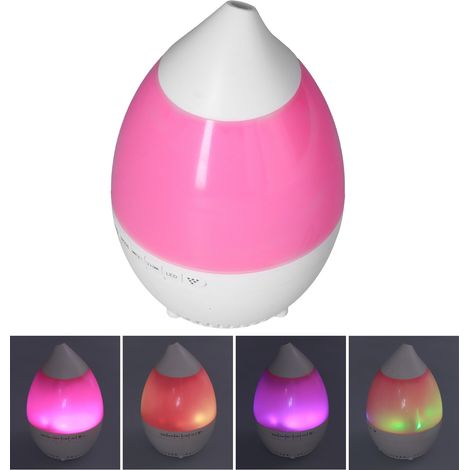 Humidificateur d'air avec interrupteur et éclairage intégrés, connexion sans fil, chargement USB, brumisateur frais, rose, idéal pour la maison ou le bureau. (1/5)