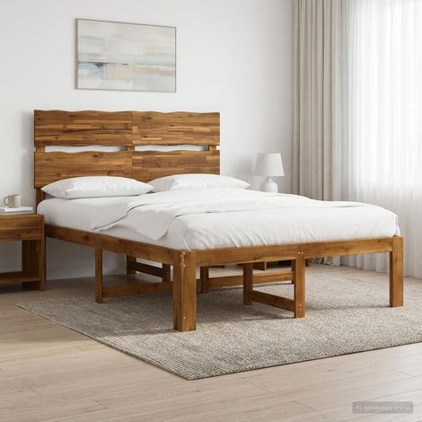 Cama doble con cabecero ROSTOCK Natural 160 x 200 cm (1/5)