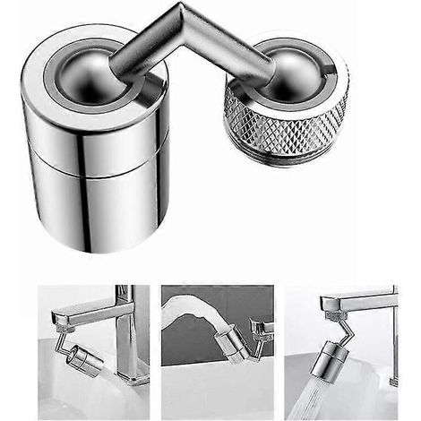 Filtre universel pour robinet de cuisine, embout amovible pour robinet de cuisine, pommeau de douche rotatif à 720°, accessoire d'extension pour robinet (1/4)