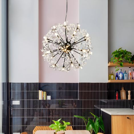 Lustre Cristal Eleganza Diametre 50 18XG4 Diametre 49 Noir (1/3)