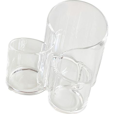 Porte-pinceaux de maquillage en acrylique transparent, organisateur de bureau pour pinceaux de maquillage et stylos à lèvres (1/5)