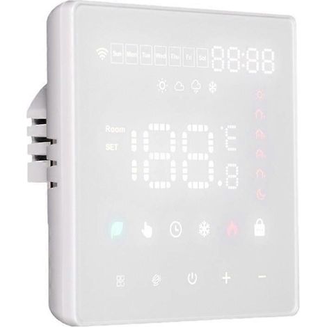Thermostat WiFi intelligent pour chauffage au sol électrique, commande de température et contrôle vocal à distance via application. (1/5)