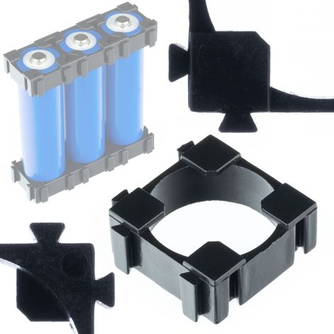 Rosfix Gehäuse 1x1 für 18650 Akku – Kunststoffhalter für Li-Ion Zellen  Modular Steckbar  Präzise Passform  Für Akkupack-Montage  Batteriehalterung Zubehör