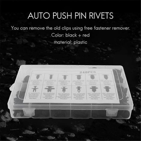 Kit de 240 clips de fixation de pare-chocs, rivets et attaches pour voiture - (1/5)