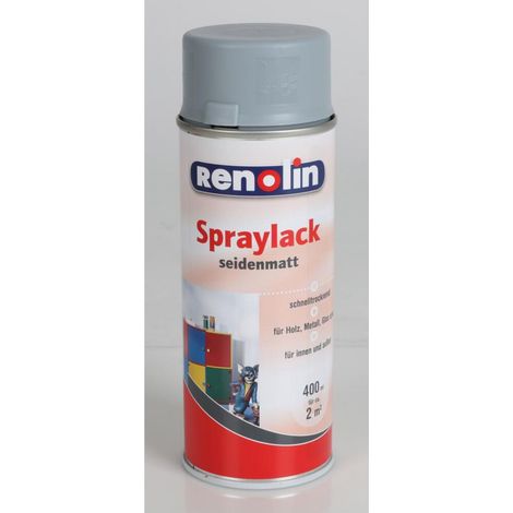 6x Renolin Spraylack 400ml Seidenmatt Lack Farben Anstriche Sprühen Dosen Bunt (1/5)