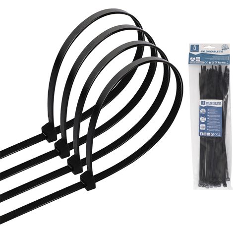Fascette stringicavo 4,8x350mm nere Confezione 30pz Aigostar (1/2)