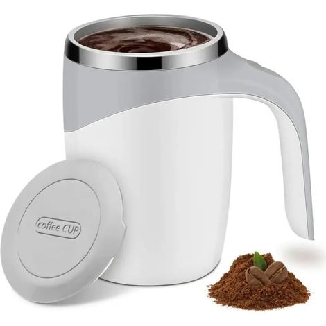 Mug mélangeur à café électrique rechargeable, blanc (1/5)