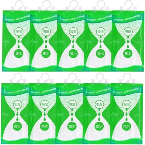 Déshumidificateurs d'armoire Lot de 10 Absorbeur d'Humidité Placard 100g Déshumidificateur Suspendu Anti (1/5)