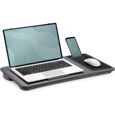 Station De Travail Pour Ordinateur Portable - Support Ajustable Avec Tapis Souris Et Support Smartphone - Convient Aux PC Jusqu A 17 Pouces - 1 Piece (1/4)