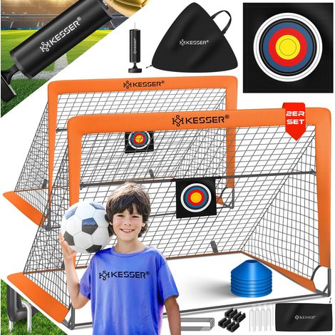 KESSER® Porte da calcio, set da 2, per bambini - arancione (1/5)