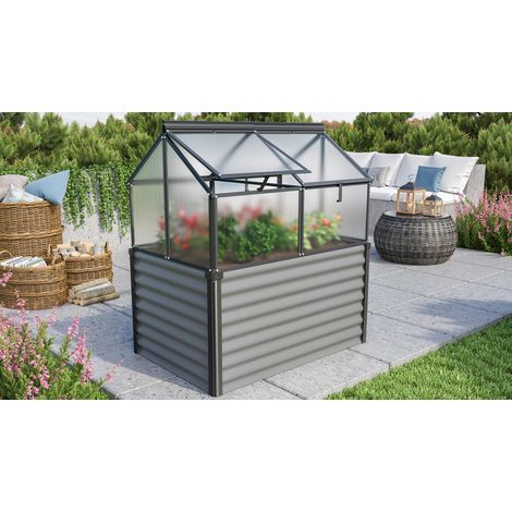 Vitavia Hochfrühbeet "Gaia Jumbo", schwarz, Hochfrühbeet (122 x 83 x 137 cm), 4 mm HKP (1/5)