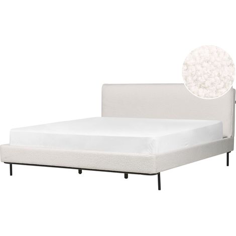 Bed Boucle CORIO 180 x 200 cm (EU Super King) Off-White (1/5)