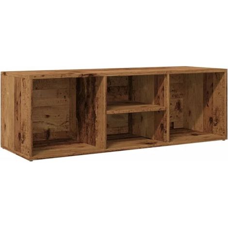 Ancien banc-porte-chaussures en bois, dimensions 105 x 35 x 35 cm (1/5)