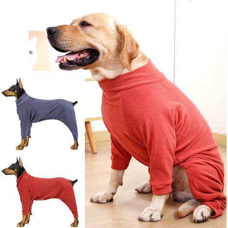 Fleece-Hundejacke, warmer Wintermantel, Vierbeinerpullover für mittelgroße und große Hunde.