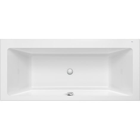 Baignoire en acrylique rectangulaire à encastrer "VYTHOS Biplace" 1800 x 800 mm Blanc - Roca (1/2)