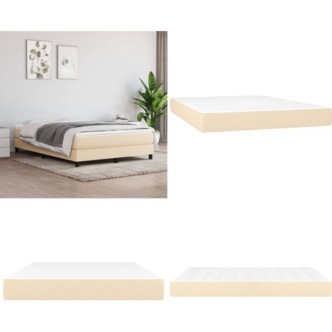 Matelas de lit à ressorts ensachés Crème 140x190x20 cm Tissu - Matelas À Ressorts Ensachés - Matelas Crème - Matelas Double - Literie - Sommier - Home & Living