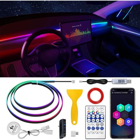 Tesla Model 3/Y LED Innenbeleuchtung Dreamcolor mit App & Sensor (1/5)