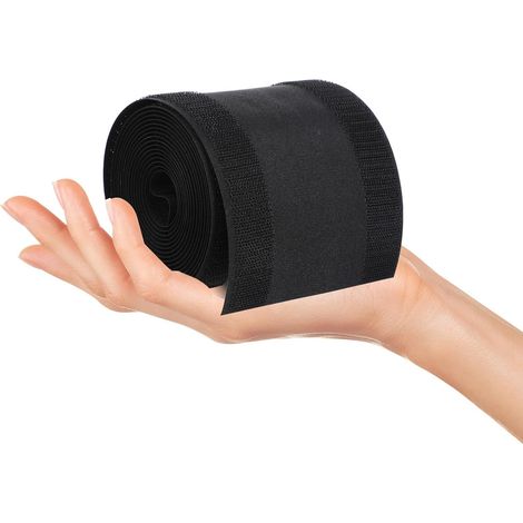 Cache-câble de Sol Noir 3 Mètres en Nylon et Polyester Bande Auto-agrippante, Réutilisable et Facile à Utiliser pour Tapis (1/5)