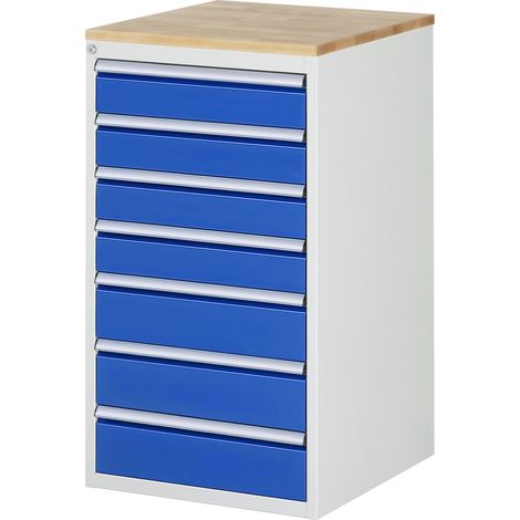 Rau Schubladenschrank Buche-Top und 7 x Schubl.-L 4x120 3x150mm (1/5)