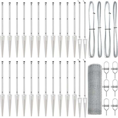 Maison Exclusive - Schweißdrahtzaun mit Spikes 50 x 1 m (B x H)
