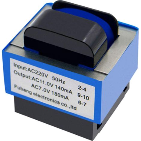 Transformateur de four à micro-ondes AC 220 V vers 11 V/7 V 140 mA/180 mA 7 broches Transformateur de puissance pour four à micro-ondes (1/3)