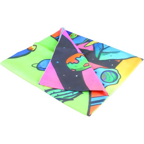 Tapis mural fluorescent UV champignon crâne, technologie de transfert thermique, cousu main, doux et résistant à la décoloration, idéal chambre étudiante GTYG 294, 230x180cm (90.5x70.9in) (1/5)