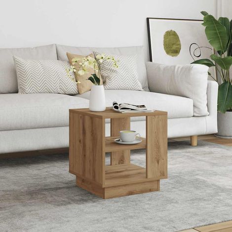 vidaXL Coffee Table Artisan Oak 40x40x43 cm Engineered Wood (1/5)
