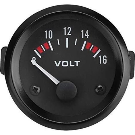 Voltmetro universale per auto, voltmetro da 12 V, 52 mm/2 pollici, intervallo di misurazione 8-16 V BX100007 (1/4)