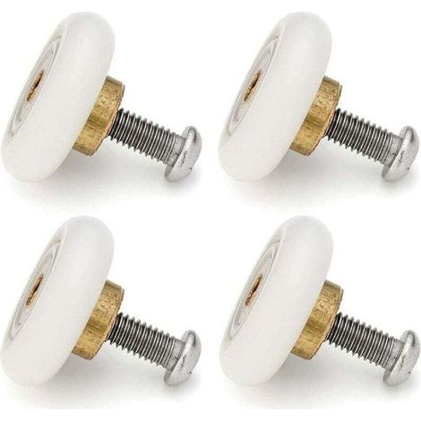 Lot de 4 roulettes de rechange pour portes de douche coulissantes, diamètre 19 mm,de (1/4)