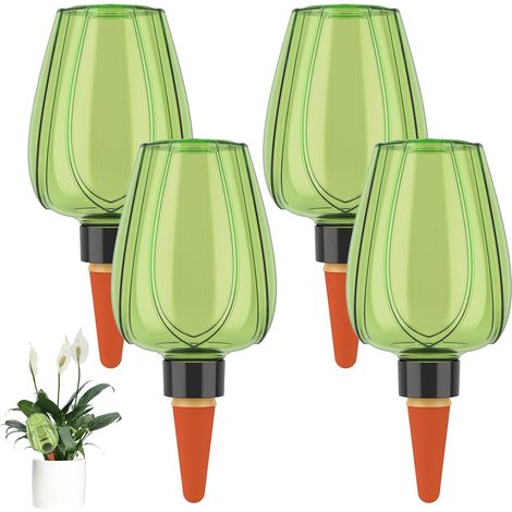 Automatic Watering Balls for Plants, 350ml/11.8oz, Watering Balls for Automatic Watering of Indoor Plants Balcony and Garden (Green, 4) (1/5)